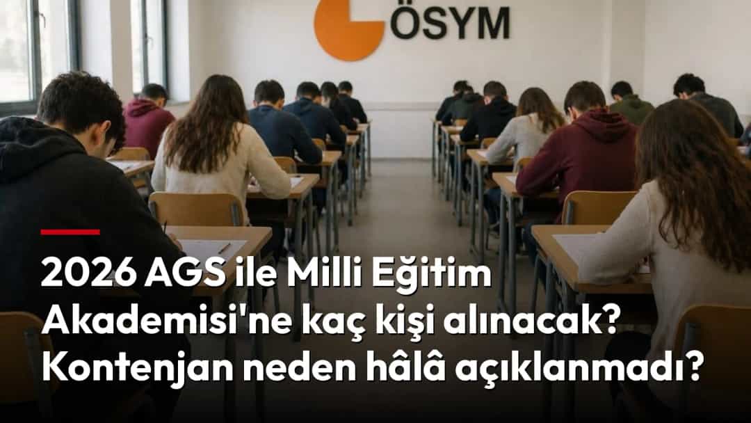 Sınav salonunda arkadan görünen adaylar, duvarda ÖSYM logosu.