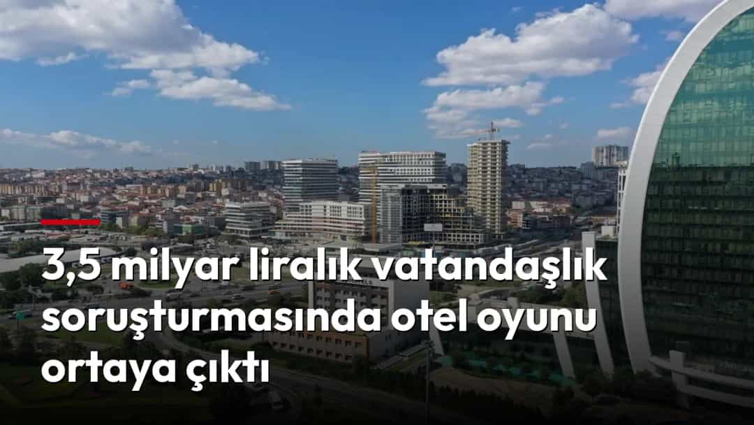 Şehir merkezinde yer alan modern binalar ve çevresindeki yoğun yapılaşma.