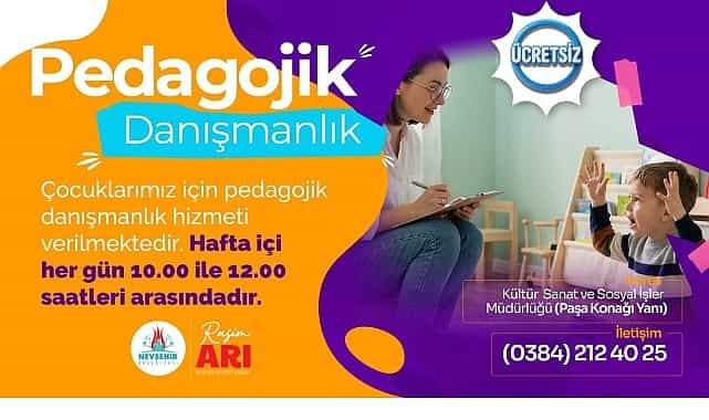 Nevşehir Belediyesi’nden Çocuklara Pedagojik Danışmanlık Hizmeti görseli
