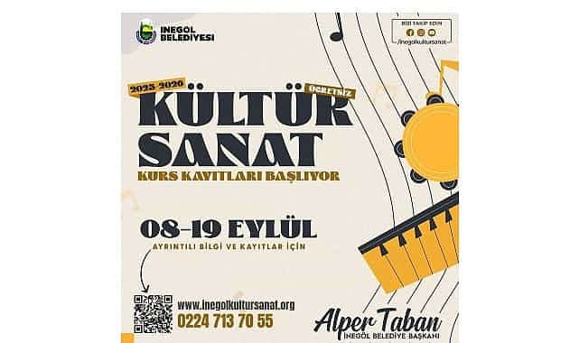 İnegöl Belediyesi’nin Kültür Sanat Kurslarında Kayıtlar Başladı görseli