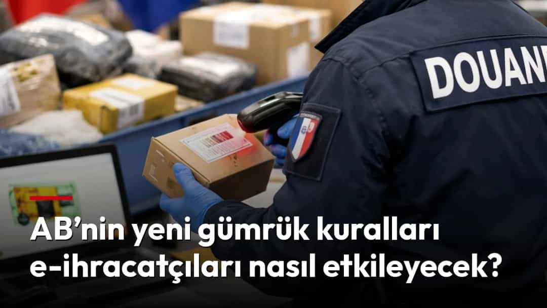 Fransız gümrük görevlisi bir e-ticaret paketinin barkodunu okutuyor.