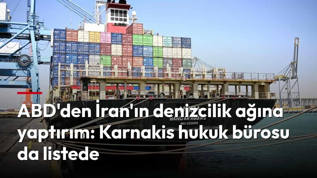 Bandar Abbas yazılı konteyner gemisi limanda bağlı.