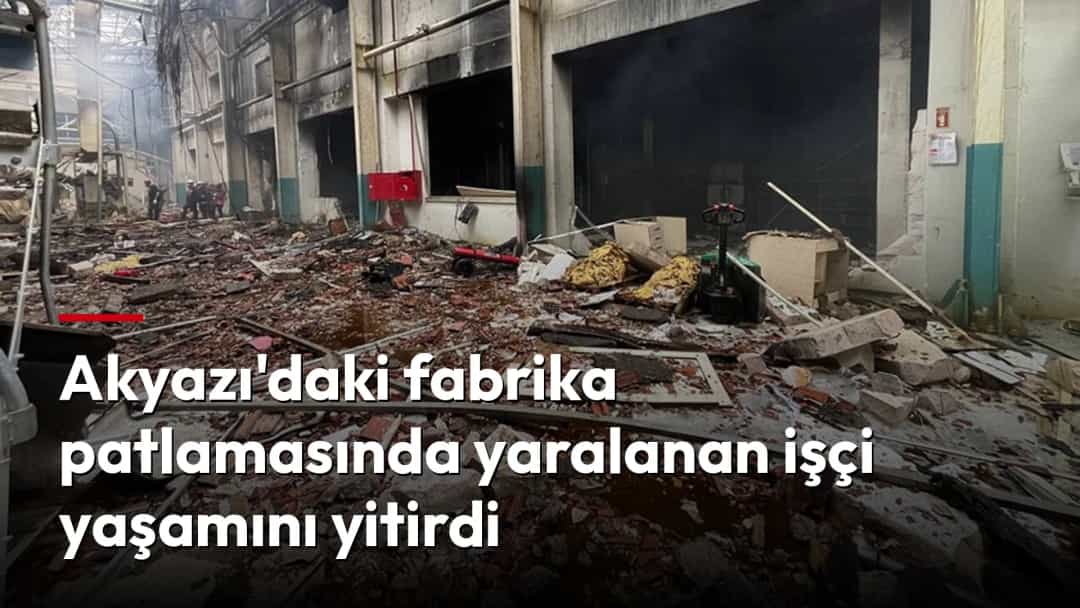 Patlama sonrası fabrikanın içindeki yıkım ve enkaz alanı.