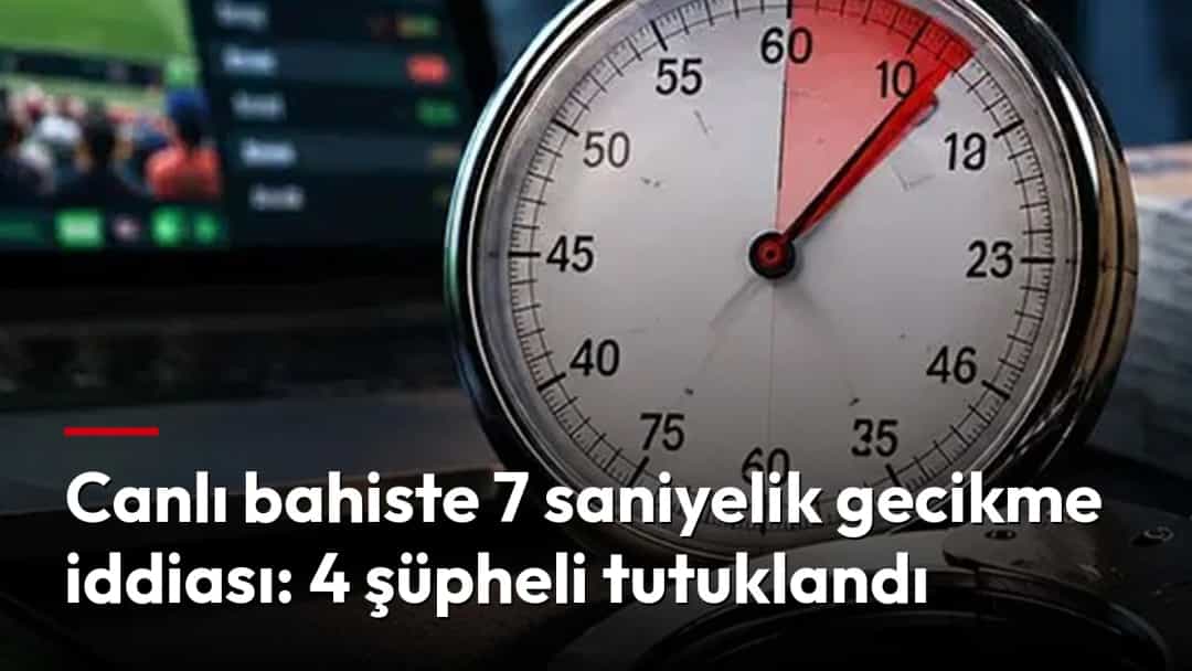 Futbol karşılaşması görüntüsünün yanında kronometre, kelepçe ve para desteleri.