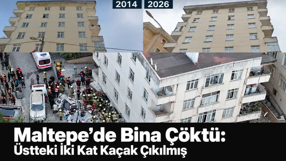 Maltepe’de Bina Çöktü: Üstteki İki Kat Kaçak Çıkılmış