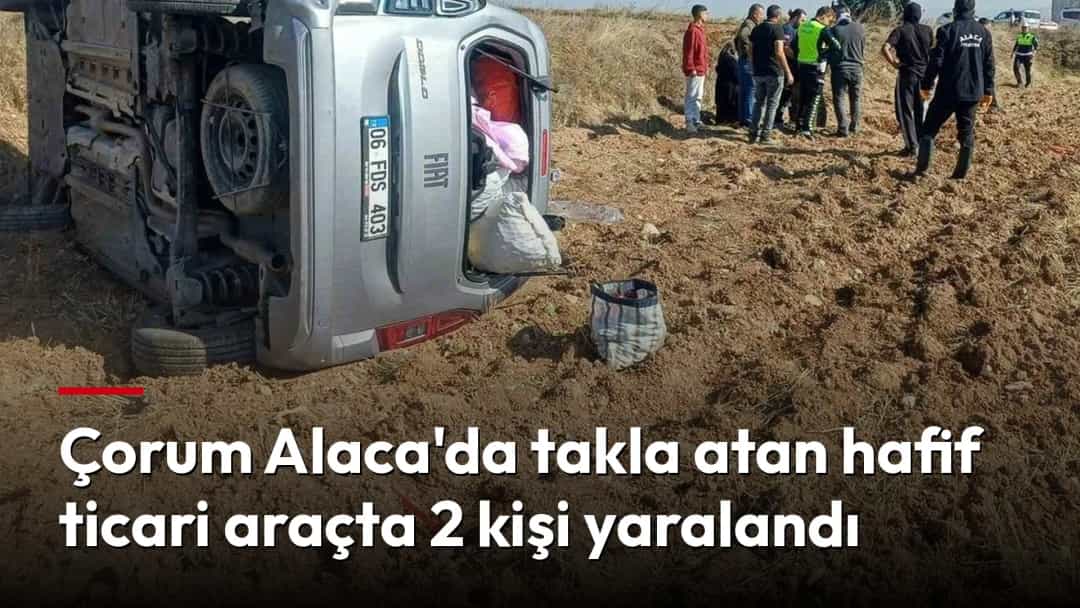 Tarlada yan yatmış hafif ticari aracın çevresinde inceleme yapan kişiler.