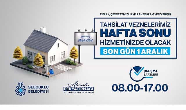 Emlak ve Çevre Temizlik Vergisi Ödemelerinde Son Gün 1 Aralık görseli