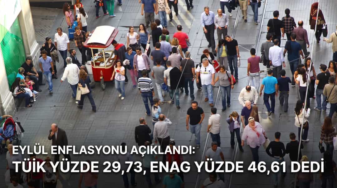 Eylül Enflasyonu Açıklandı: TÜİK Yüzde 29,73, ENAG Yüzde 46,61 Dedi
