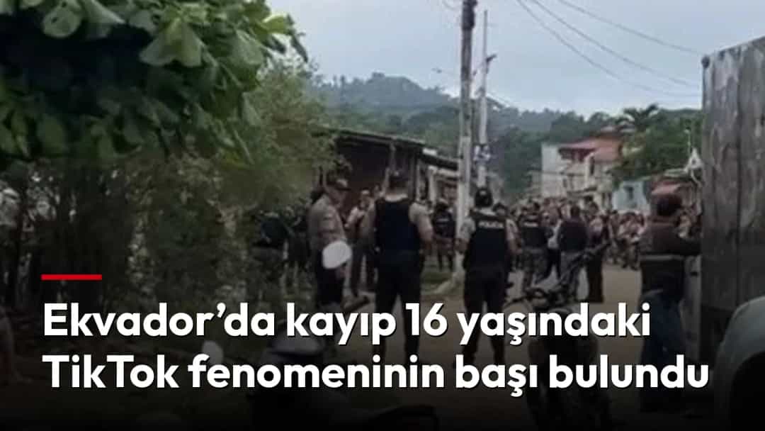Ekvador’da bir sokakta polis ekipleri ve araçların bulunduğu olay yeri.