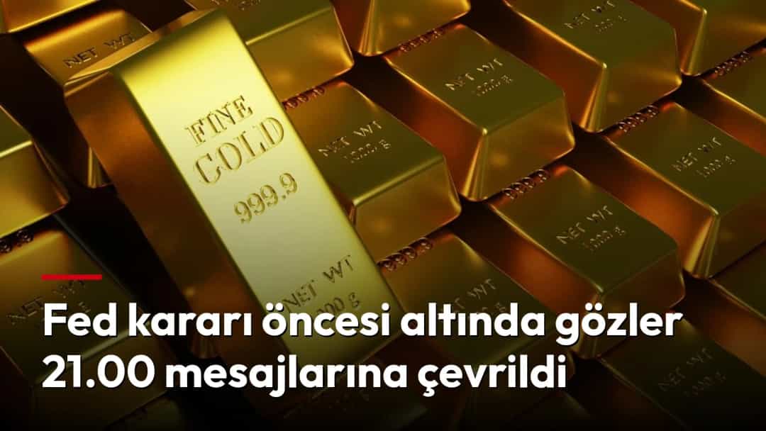 Üst üste dizilmiş altın külçeleri; öndeki parlak külçenin üzerinde 999,9 saflık ibaresi görülüyor.