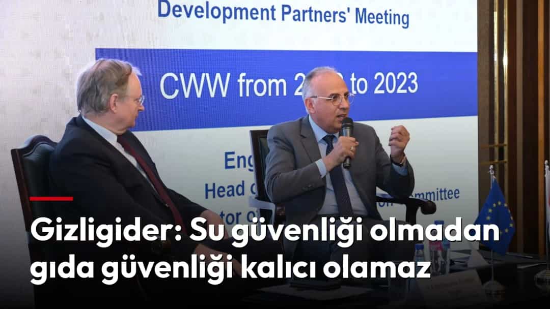 Ebubekir Gizligider, Kahire Su Haftası 2023 toplantısında konuşurken.