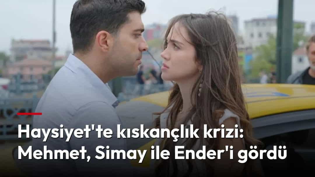 Bir erkek ve genç bir kadın sarı bir aracın yanında yüz yüze bakıyor.