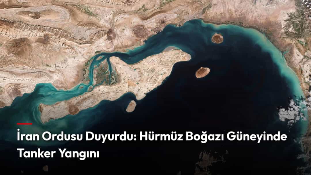 Hürmüz Boğazı ve Keşm Adası'nın uydu görüntüsü