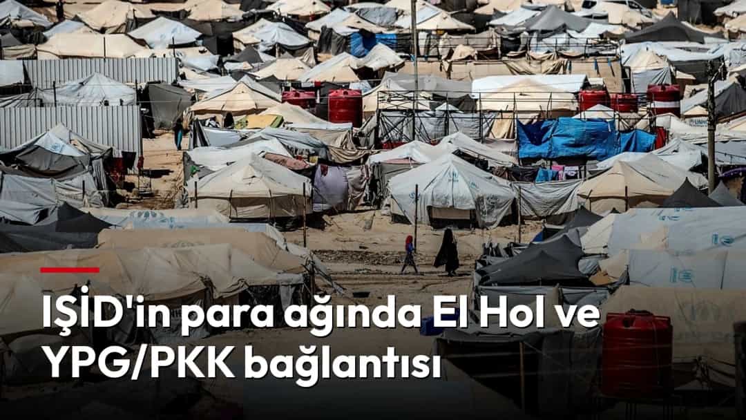 El Hol kampında çadırların ve geçici barınakların havadan görünümü.