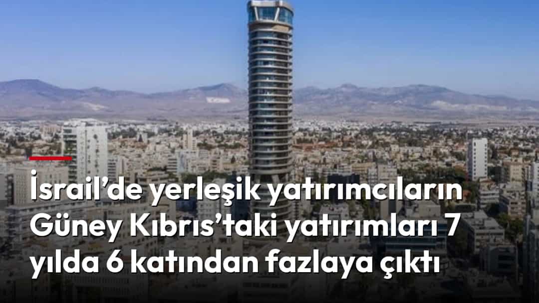 Güney Kıbrıs’ta yüksek katlı bir binanın öne çıktığı şehir manzarası.