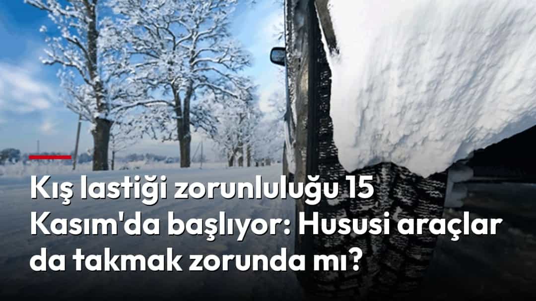 Karlı yolda ilerleyen bir aracın kış lastiği yakın çekim