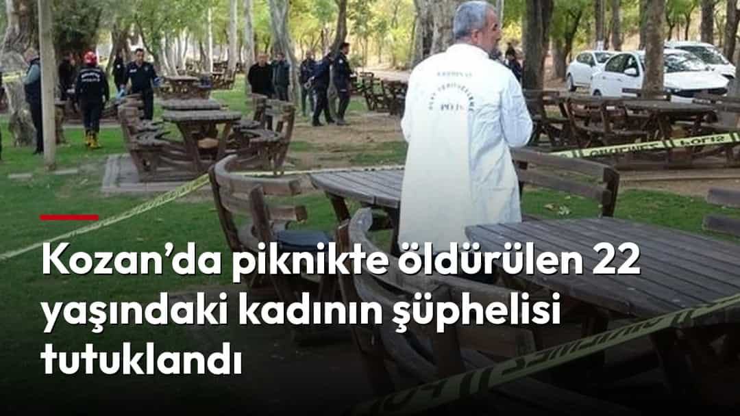 Polis şeridiyle çevrilen piknik alanında ekipler inceleme yapıyor.