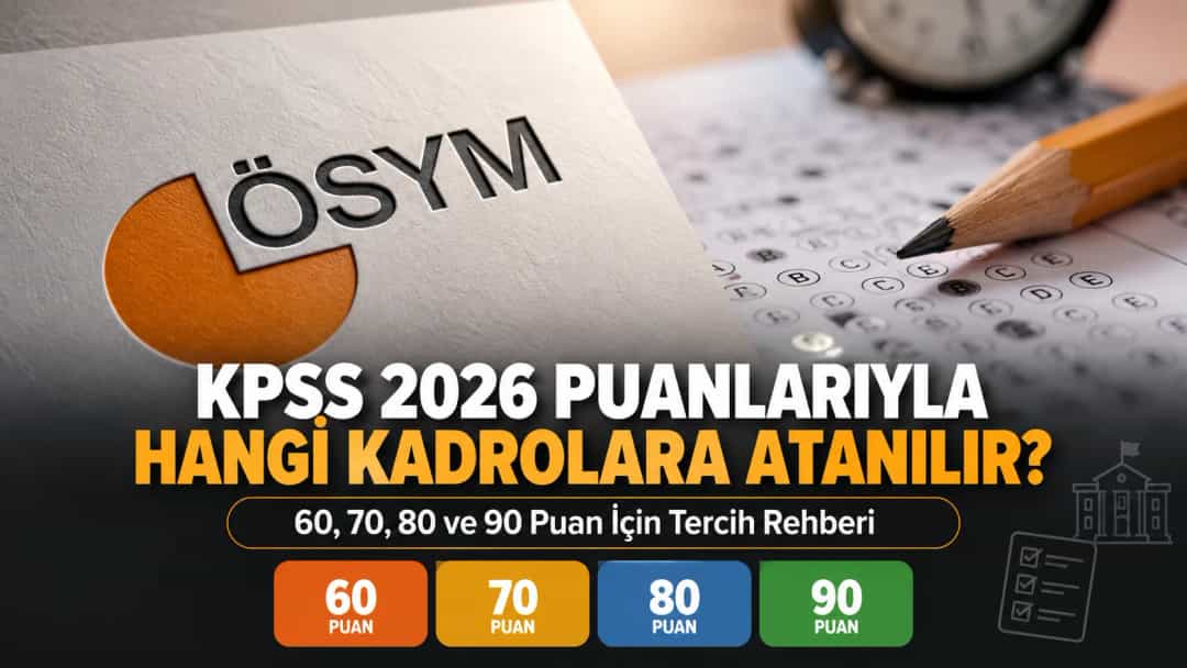 KPSS 2026 Puanlarıyla Hangi Kadrolara Atanılır? 60, 70, 80 ve 90 Puan İçin Tercih Rehberi