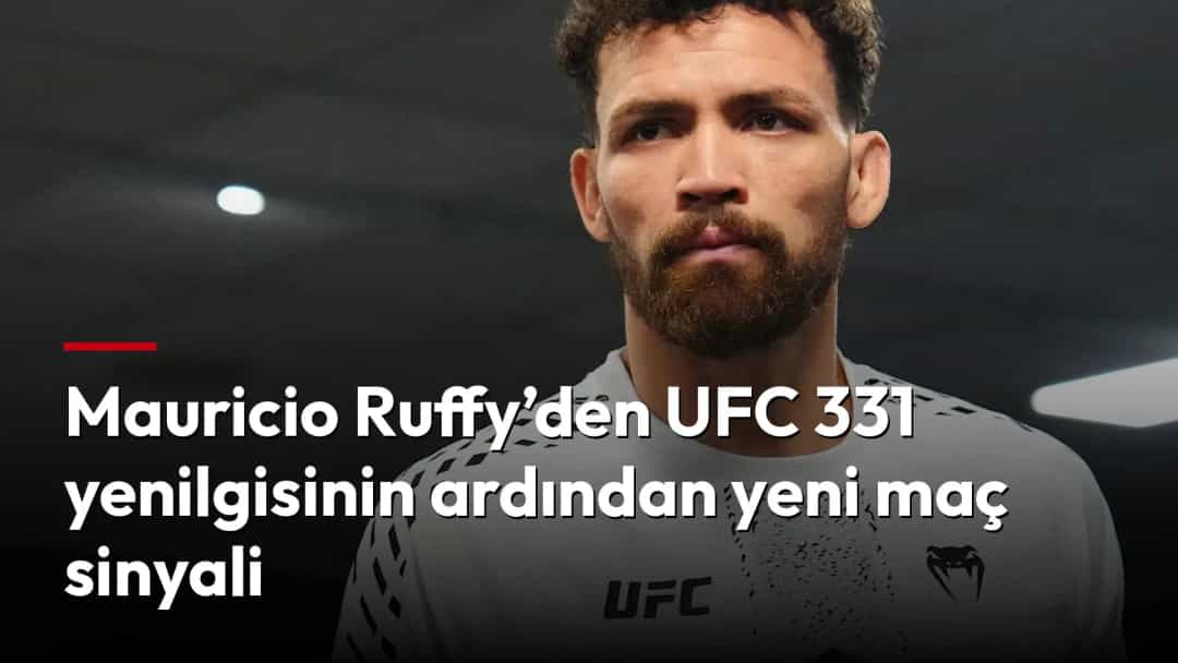 Mauricio Ruffy, UFC tişörtüyle antrenman salonunda.