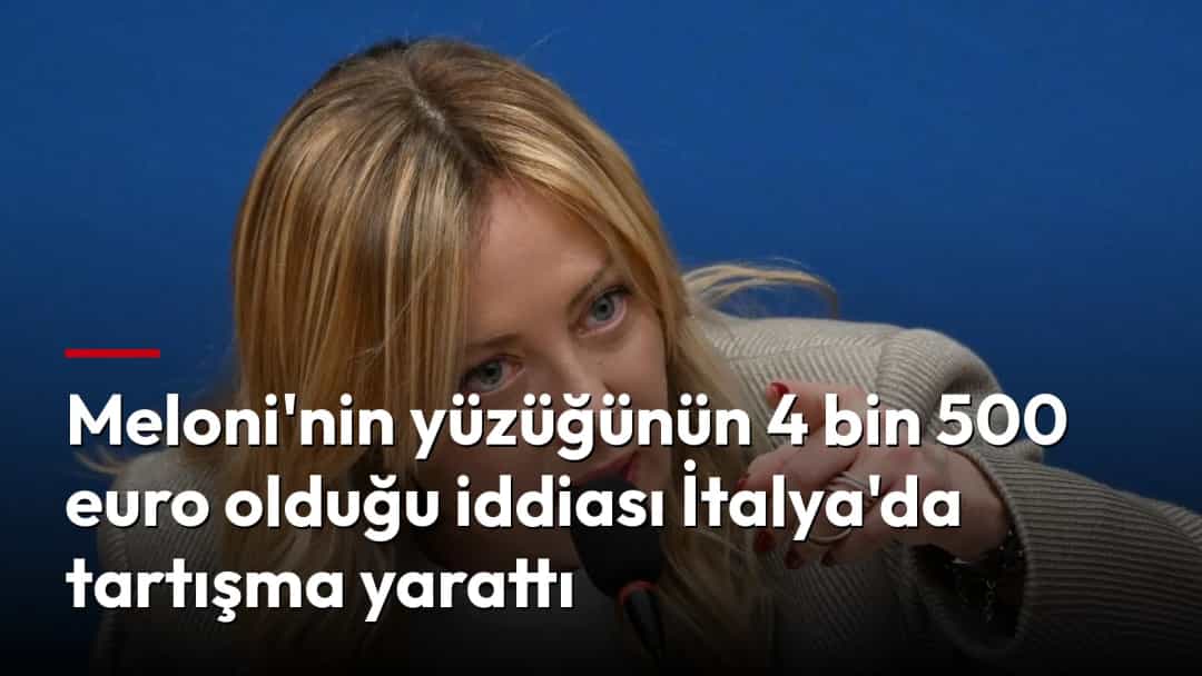 Giorgia Meloni konuşurken elindeki yüzüğü gösteriyor.