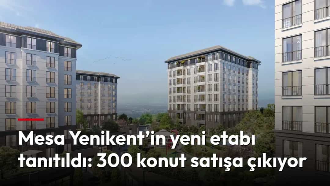 Peyzaj alanlarıyla çevrili yeni konut projesinin apartman blokları