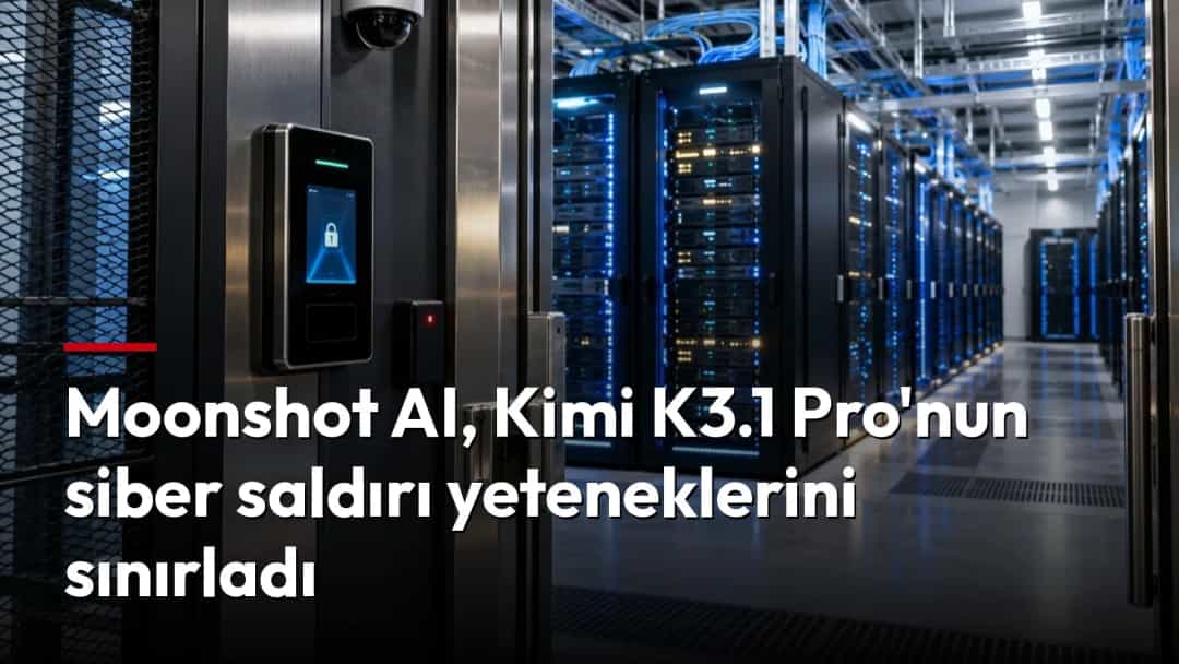 Mavi ışıklarla aydınlatılmış sunucu kabinlerinin sıralandığı bir veri merkezi