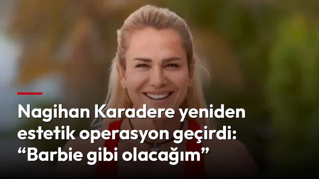Nagihan Karadere kırmızı atletle kameraya gülümserken.
