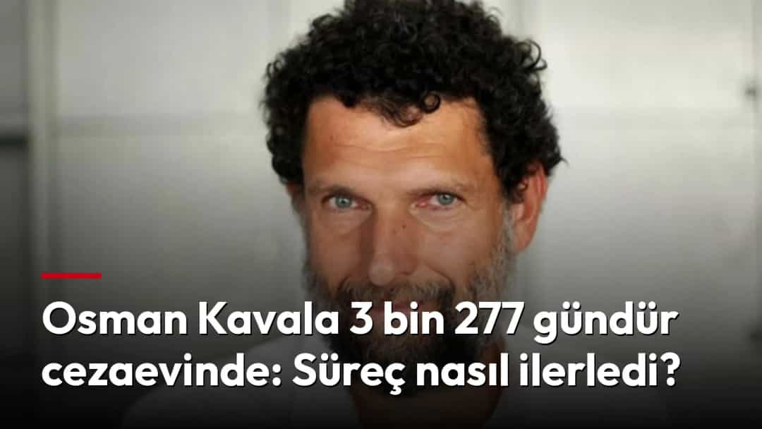 Osman Kavala beyaz gömlekle kameraya bakıyor.