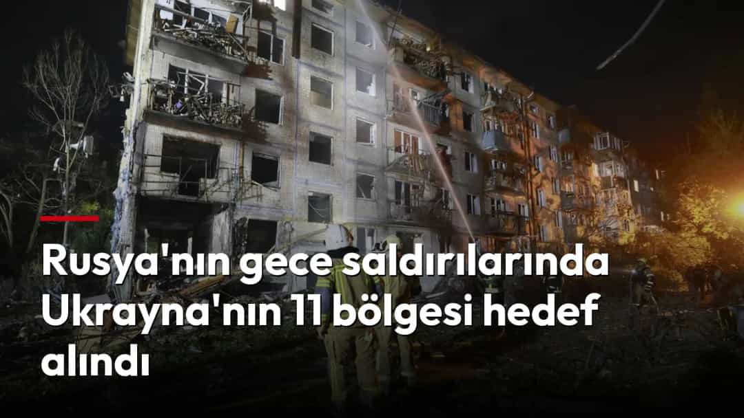 Gece saldırısında hasar gören apartmanın önünde çalışan itfaiye ekipleri