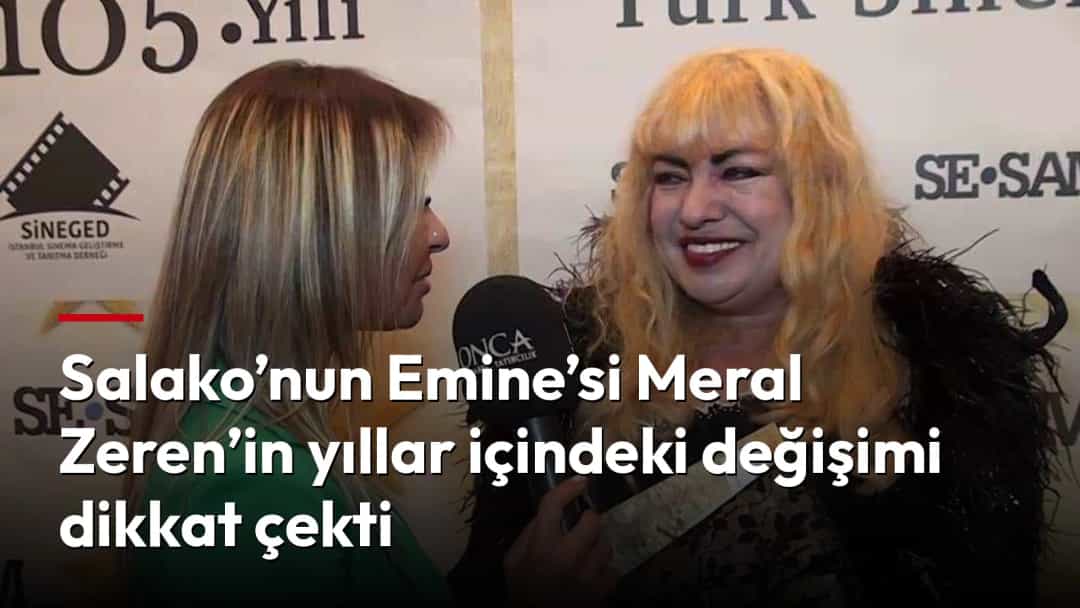 Meral Zeren, bir etkinlikte röportaj verirken