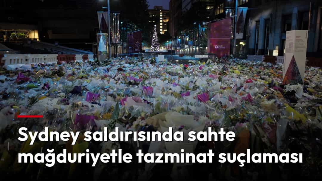 Sydney’de saldırının ardından bırakılan çiçeklerle kaplı anma alanı.