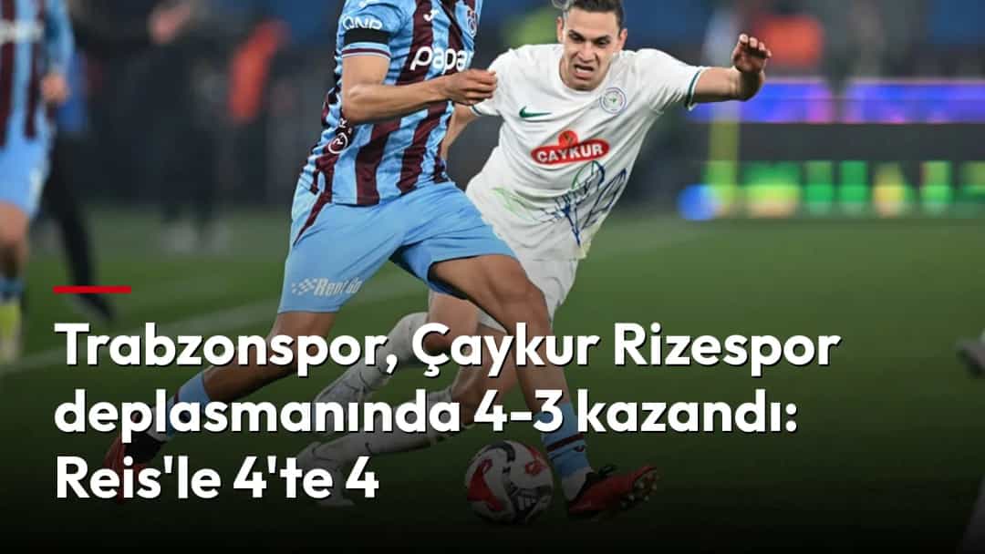 Trabzonspor ve Çaykur Rizesporlu futbolcular maç sırasında top için mücadele ediyor.