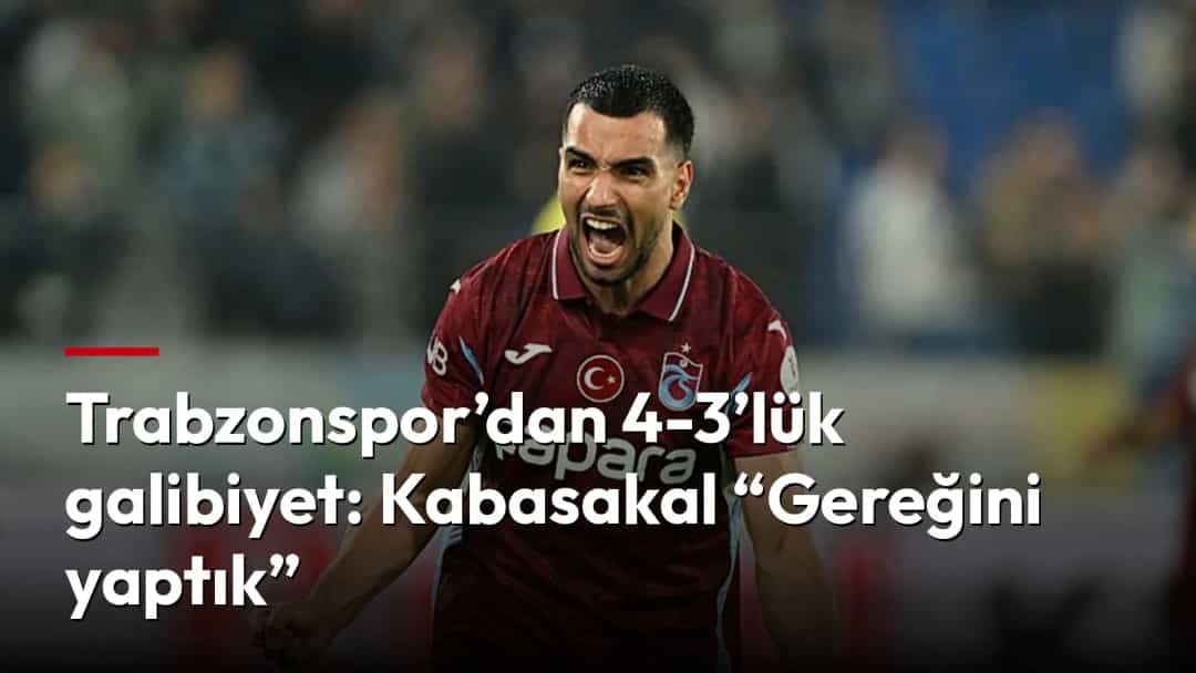 Trabzonspor forması giyen Melih Kabasakal, maçta gol sevinci yaşarken.