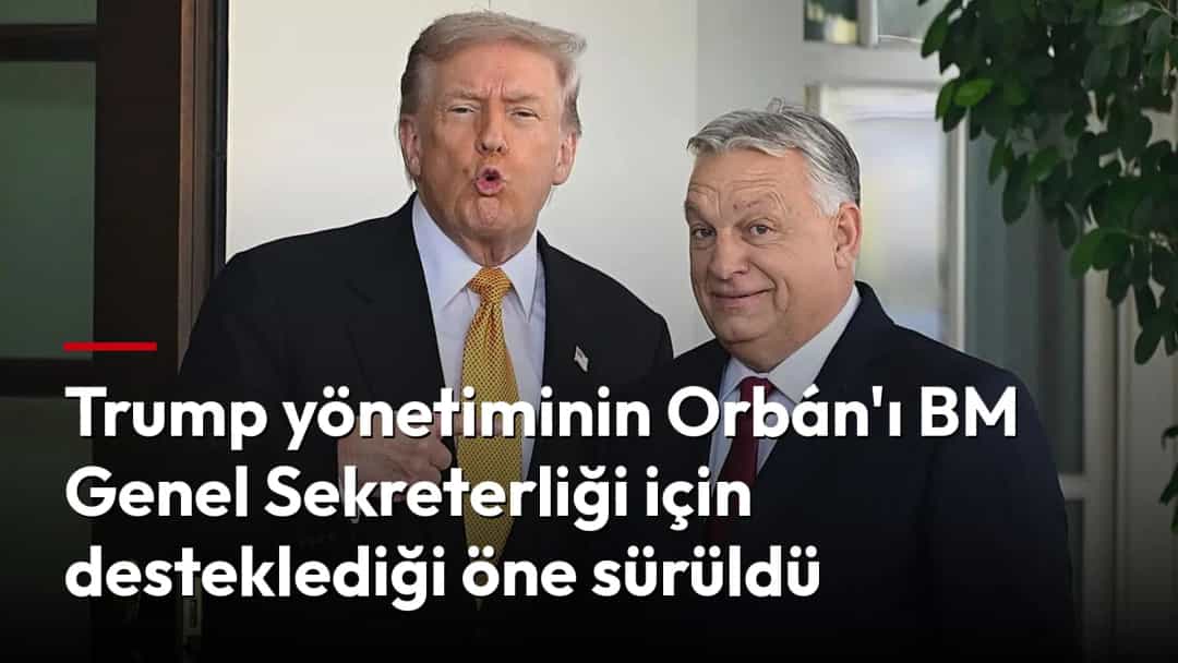 Viktor Orbán, koyu renk takım elbisesiyle Donald Trump'ın yanında poz veriyor.