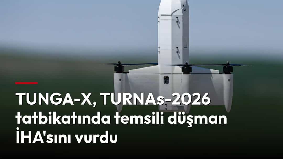 TUNGA-X insansız hava aracı açık arazinin üzerinde uçarken
