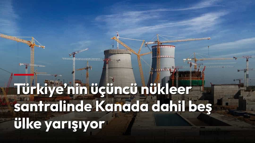 Vinçler eşliğinde inşa edilen nükleer santral sahası