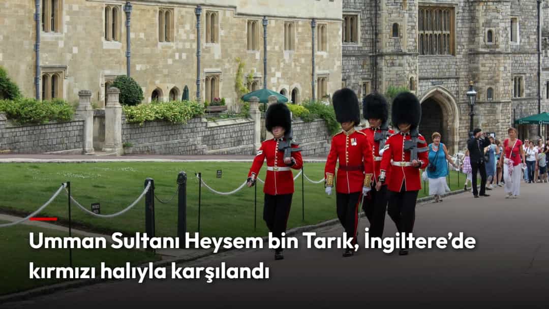 İngiltere'deki Windsor Kalesi ve kraliyet muhafızları