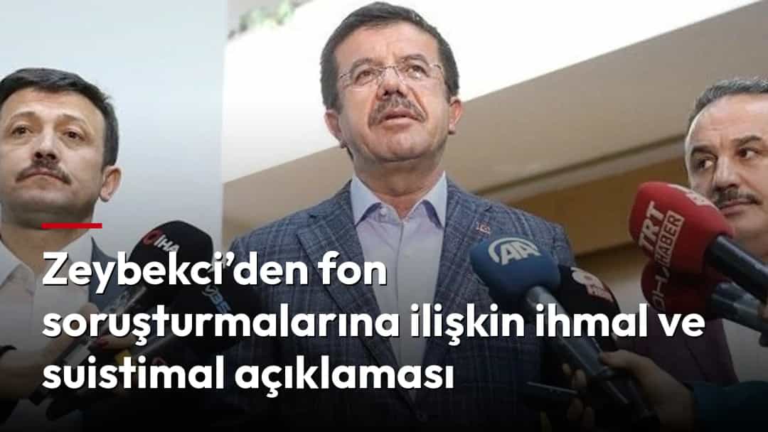 Nihat Zeybekci, basın toplantısında gazetecilerin sorularını yanıtlarken