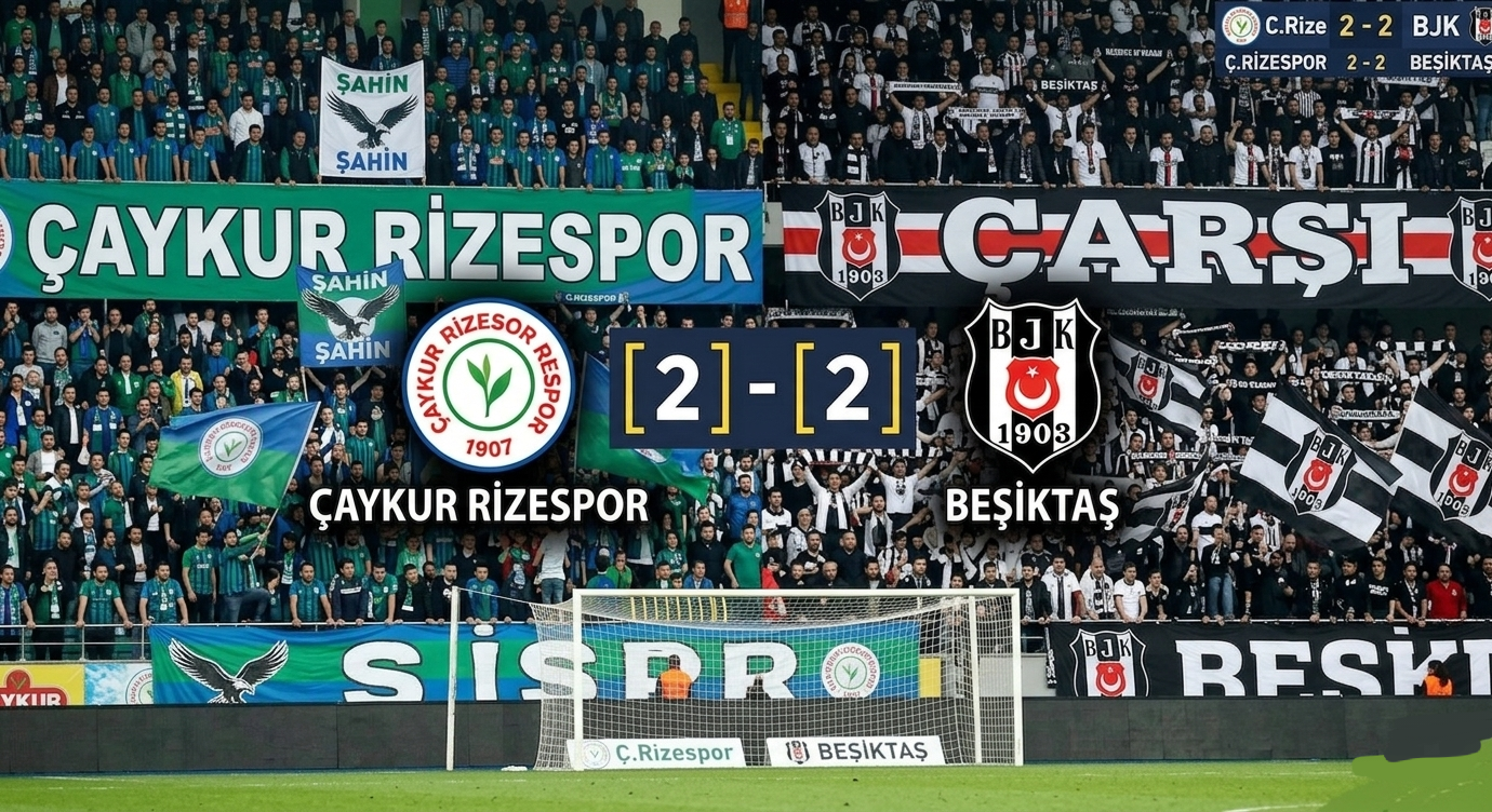 Beşiktaş Geriden Geldi Çaykur Rizespor'la Berabere Kaldı! görseli
