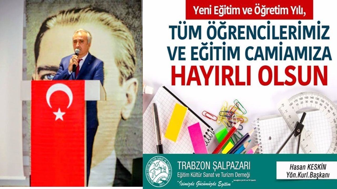 Şalpazarı Eğitim Derneği Başkanından yeni Eğitim-Öğretim Yılı mesajı görseli