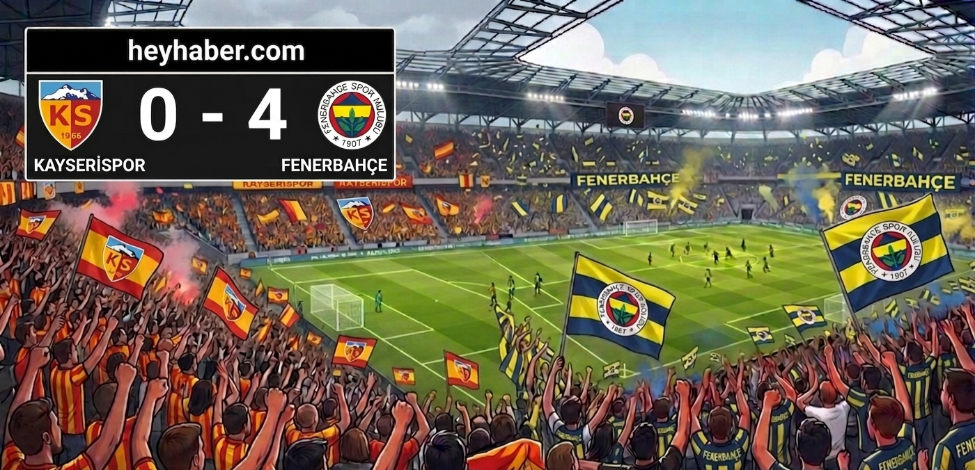 Fenerbahçe Kayseri'de Rahat Kazandı: 3 Puan 4 Golle Geldi görseli