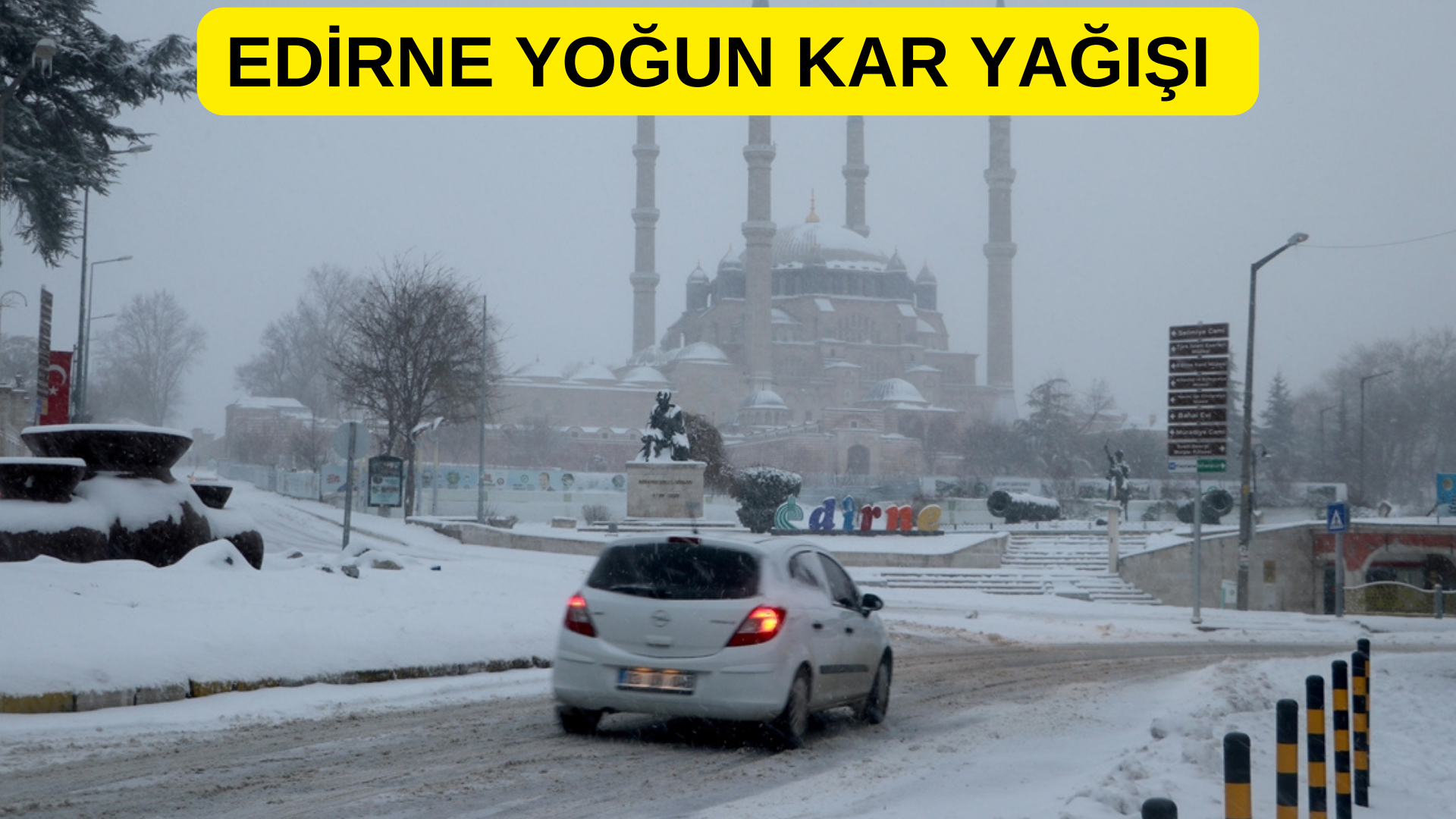 Edirne Kar Yağışı! Okullar Tatil Mi? görseli