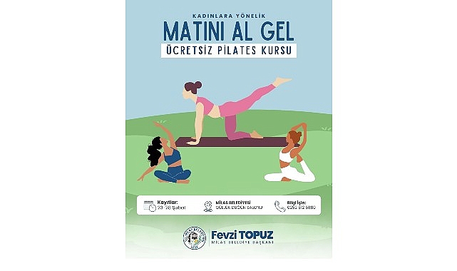Milas Belediyesi Güllük’te Pilates Kursu Açıyor görseli