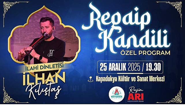 Nevşehir Belediyesi’nden Regaip Kandiline Özel İlahi Programı görseli