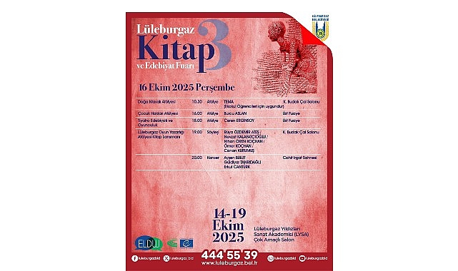 Lüleburgaz 3. Kitap ve Edebiyat Fuarı 14 Ekim'de başlıyor görseli