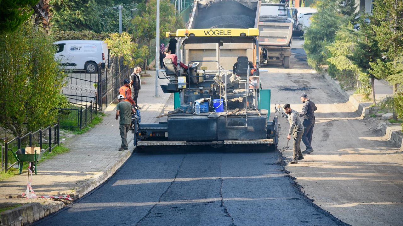 Giresun Belediyesi asfalt seferberliği devam ediyor görseli