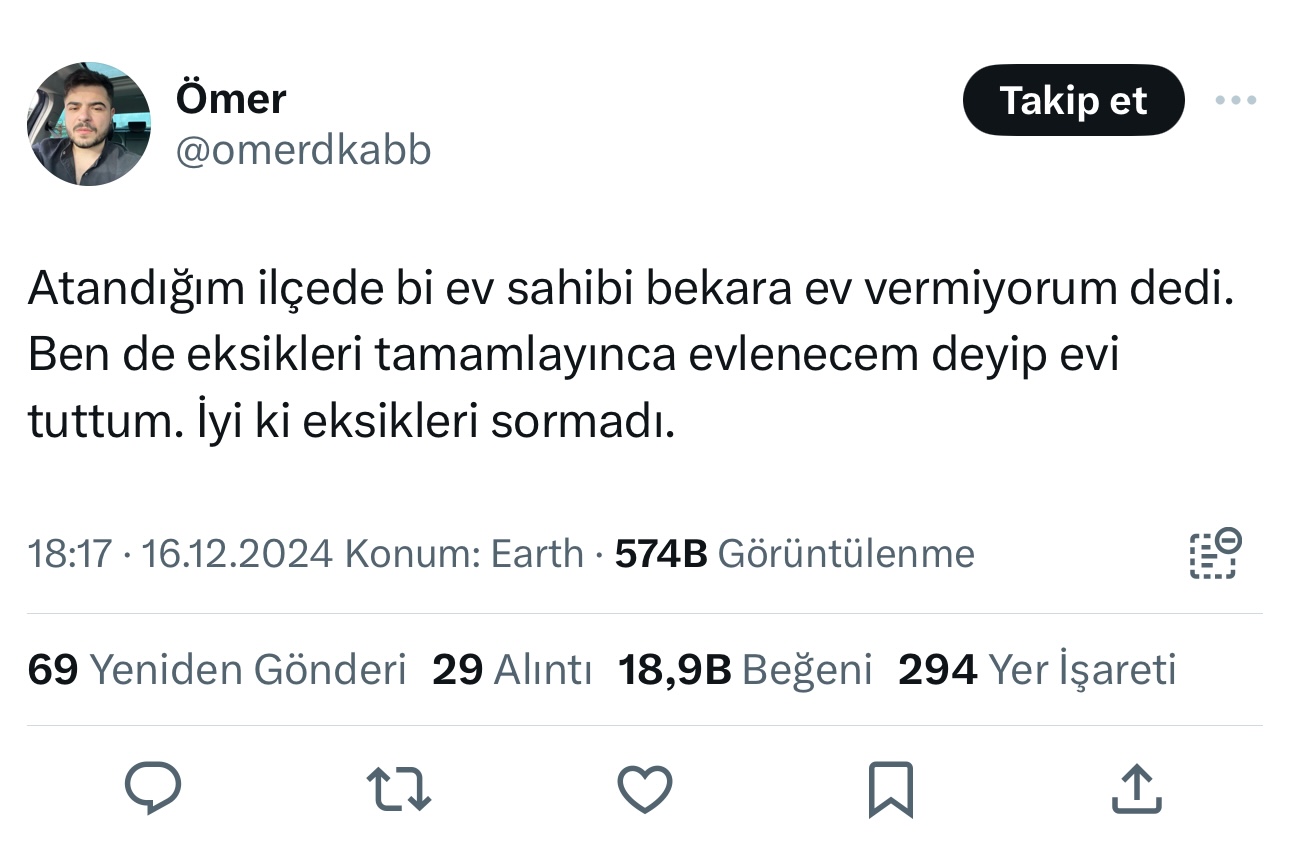 "Bekara Ev Yok" Diyenlere Ders Olsun görseli