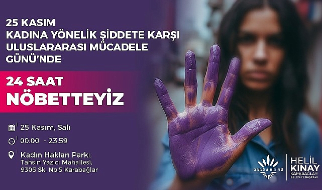 Başkan Kınay, Kadına Şiddete Karşı 24 Saat Nöbet Tutacak görseli