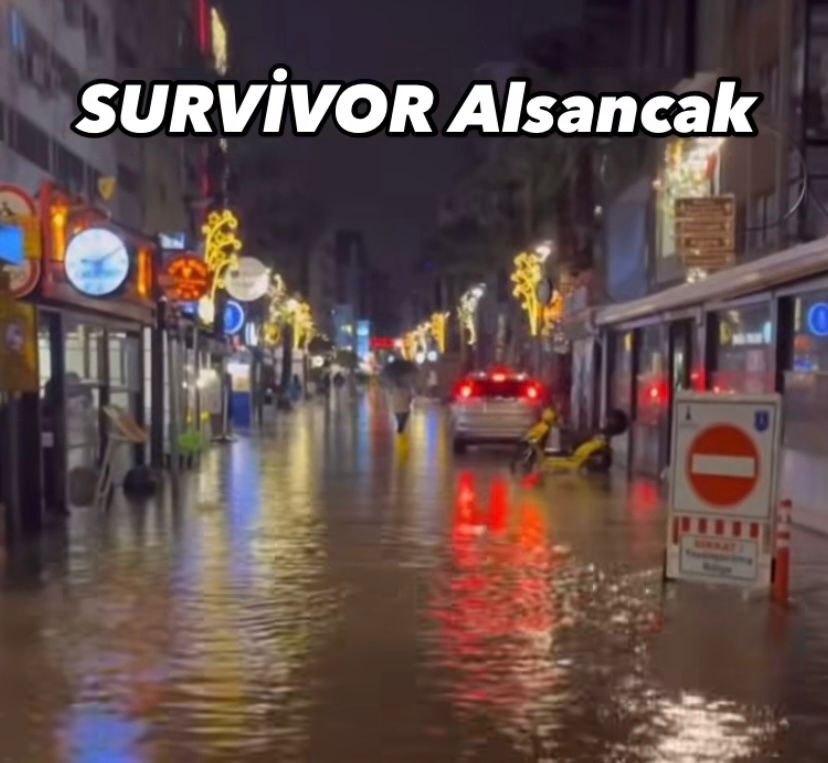 İzmir Alsancak Yollar Sel Oldu! görseli