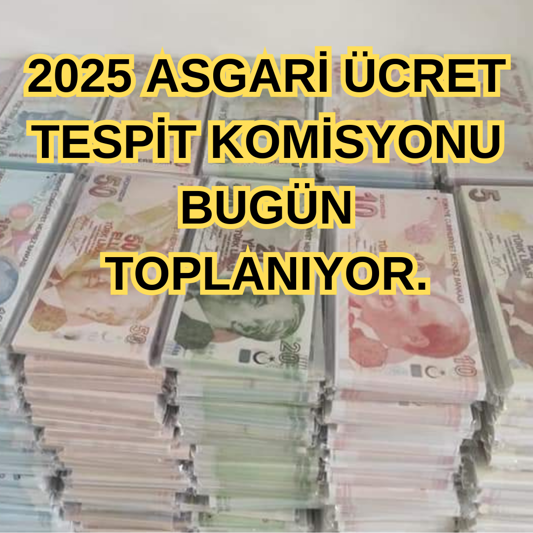 ASGARİ ÜCRET KOMİSYONU BUGÜN TOPLANIYOR görseli